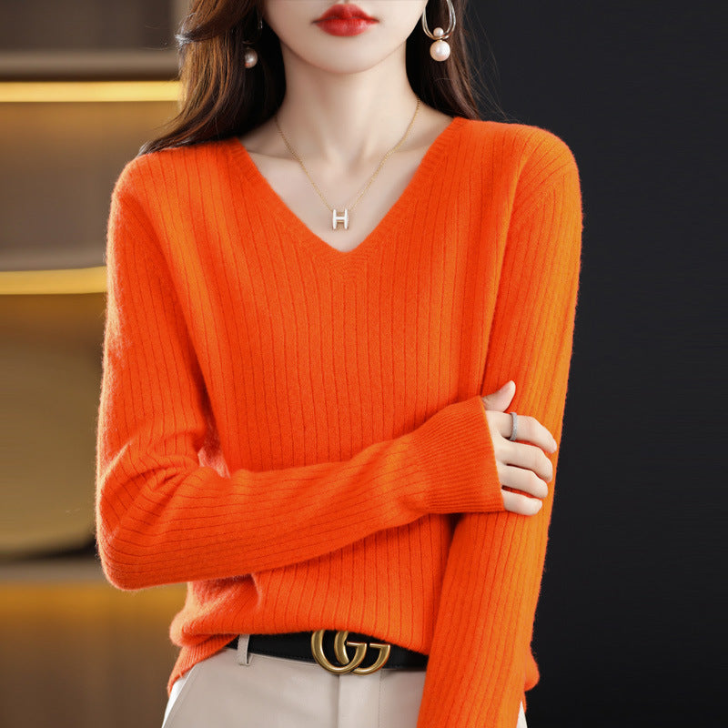 Women's Knitwear V-neck Pullover