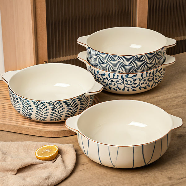 Ceramic Binaural Baked Rice Bowl