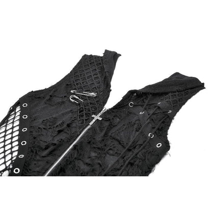 Dark in Love Rebel Punk Asymmetric Hooded Top