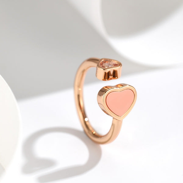 Love Happy stone Open Ring Couple - Stuffs & Savers