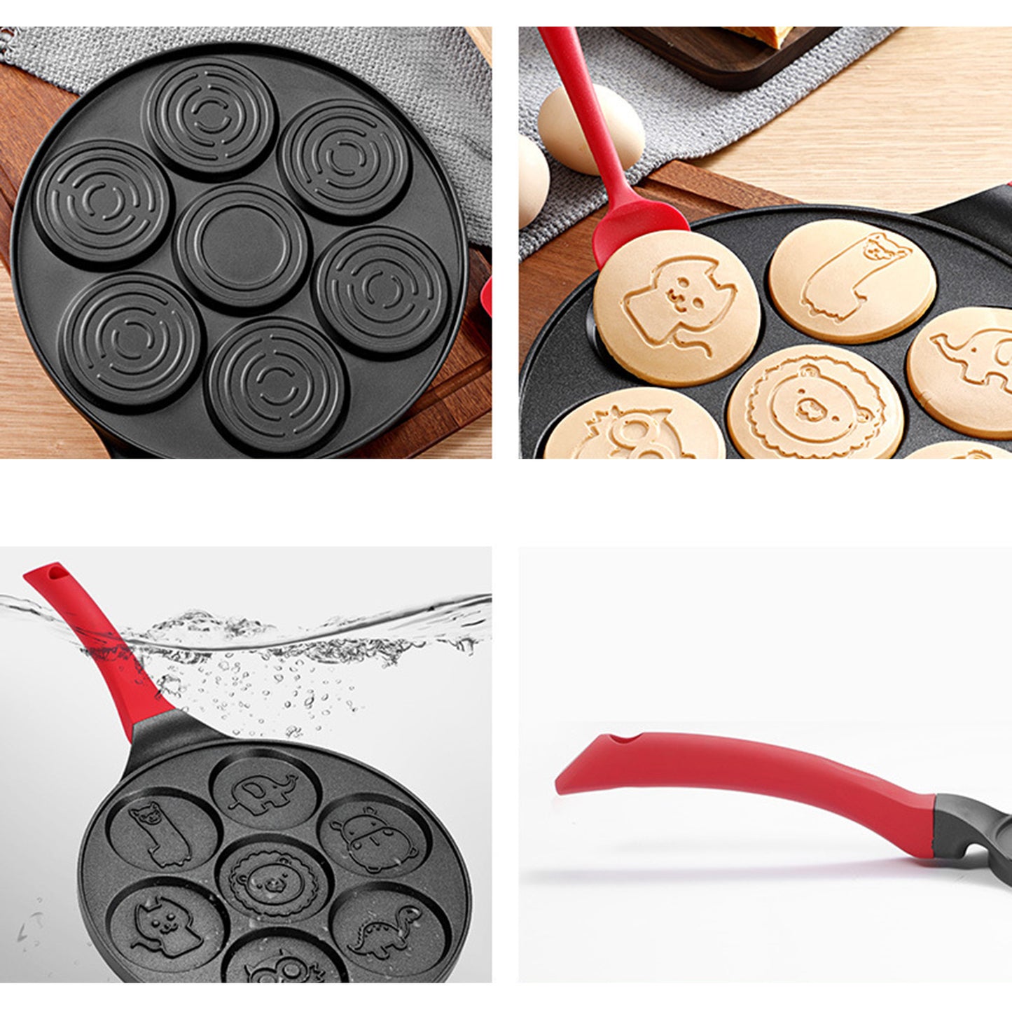 Nonstick Pancake Griddle Pan with 7 Animal Shapes