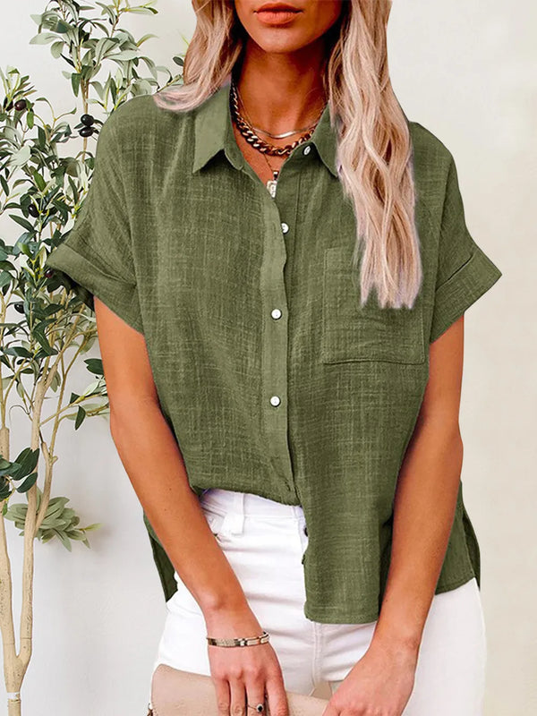 Chemise boutonnée à manches courtes