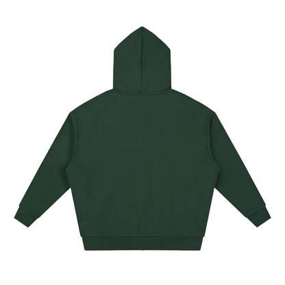 Unisex Loose Solid Full Zip Hoodie