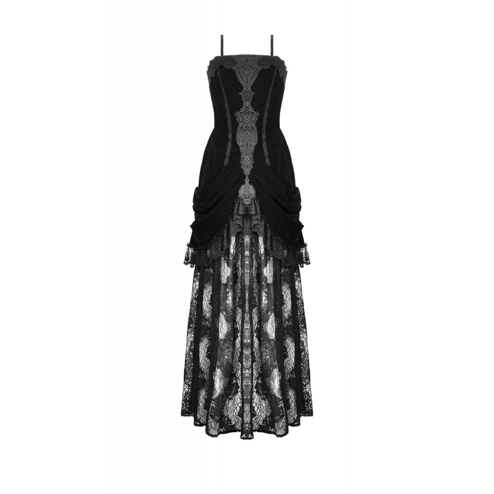 Robe longue en velours et dentelle « Vampiress Royal » Dark in Love