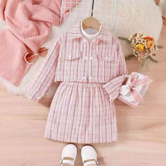 Girls Turtleneck Top Skirt