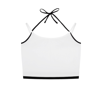 Contrast Binding Halter Tank Top 210GSM