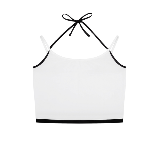 Contrast Binding Halter Tank Top 210GSM