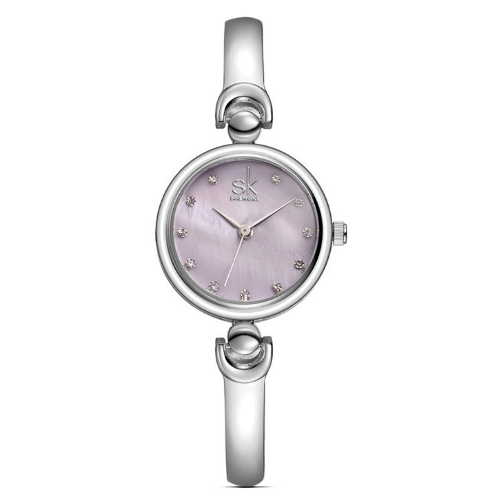 Shengke Rhinestone SK Steel Quartz Watch
