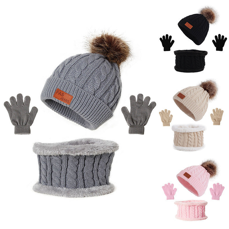 Baby Hat, Gloves, and Scarf Set Acrylic Fiber, One Size