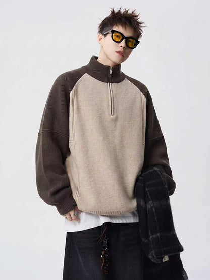 Men's  CleanFit Gray Layered Knit Sweater Jacket
