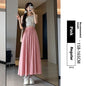 Summer High Waist A- Line Slimming Pleated Dress