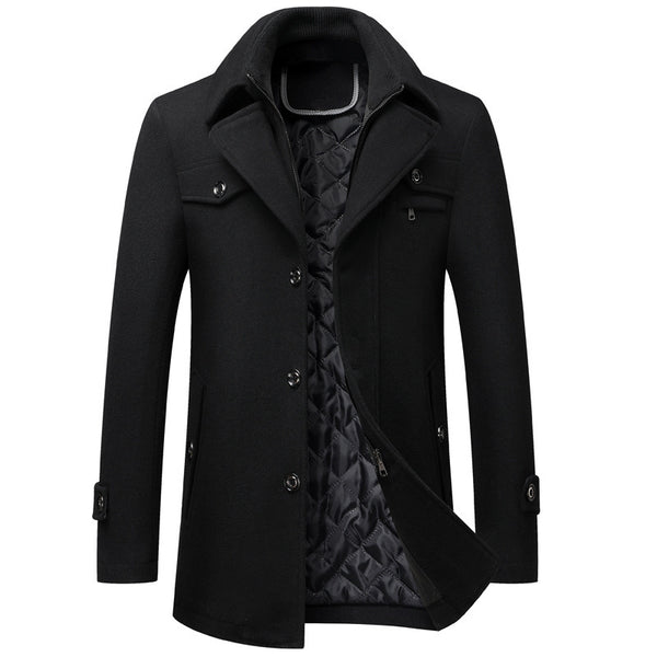 Manteau épais en laine pour homme