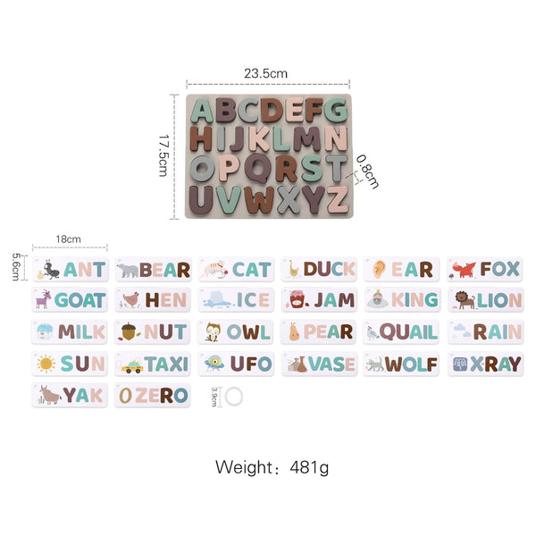 Puzzle en trois dimensions avec lettres pour l'apprentissage précoce