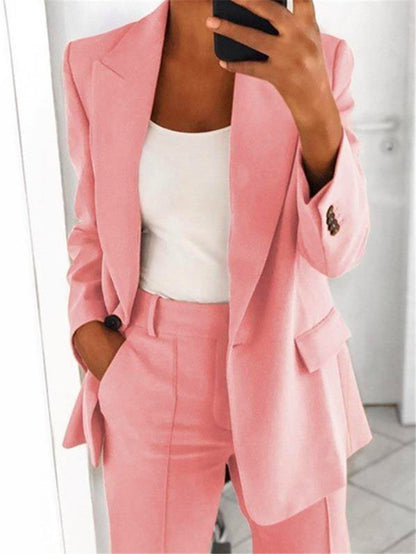 Womens Long-sleeved Lapel suit