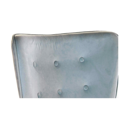 Armchair DKD Home Decor Sky blue Natural Polyester Wood 67 x 75 x 96 cm