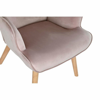 Armchair DKD Home Decor Pink Polyester Wood 67 x 69 x 96 cm 75 x 69 x 96 cm