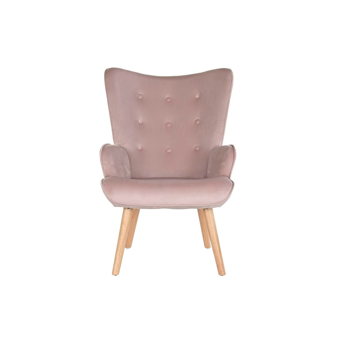 Armchair DKD Home Decor Pink Polyester Wood 67 x 69 x 96 cm 75 x 69 x 96 cm