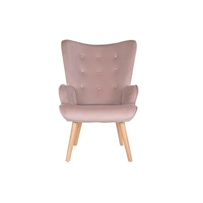 Armchair DKD Home Decor Pink Polyester Wood 67 x 69 x 96 cm 75 x 69 x 96 cm