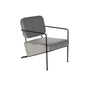 Armchair DKD Home Decor Grey Metal 62 x 76 x 76 cm 55 x 71 x 72 cm
