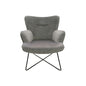 Armchair DKD Home Decor Grey Metal 67 x 81 x 87 cm