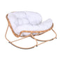 Rocking Chair Home ESPRIT White Brown Steel 108 x 108 x 80 cm