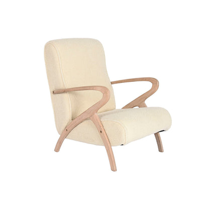 Armchair Home ESPRIT White Natural 57 x 55 x 85 cm