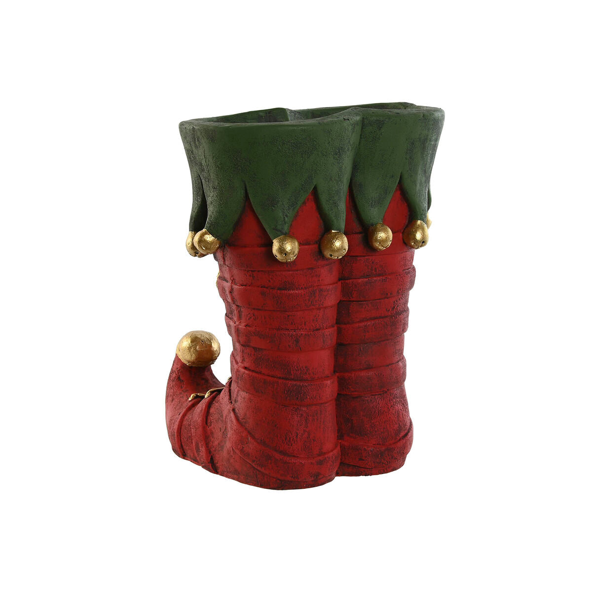 Planter Home ESPRIT Red Green Golden Magnesium Elf 31,5 x 29 x 38 cm Christmas