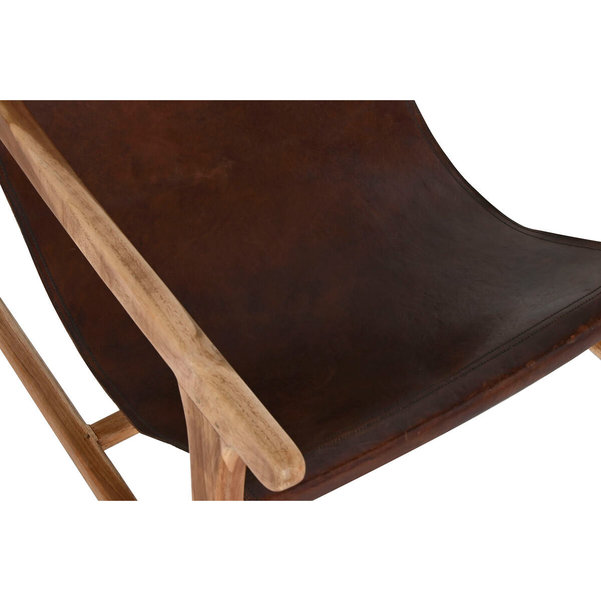 Armchair Home ESPRIT Natural Dark brown Teak 68 x 86 x 86 cm