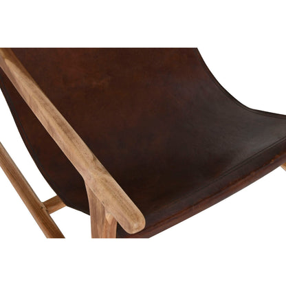 Armchair Home ESPRIT Natural Dark brown Teak 68 x 86 x 86 cm