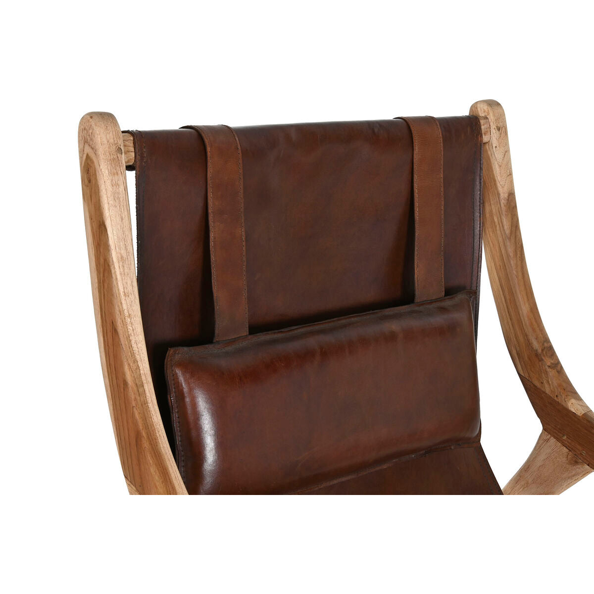 Armchair Home ESPRIT Natural Dark brown Teak 68 x 86 x 86 cm