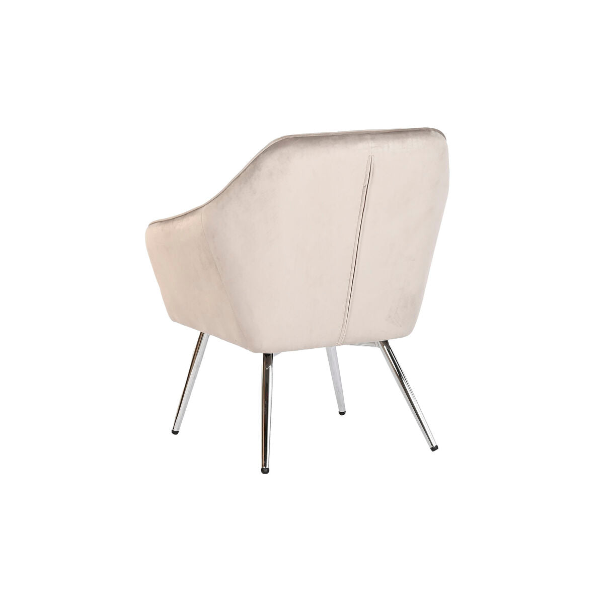 Armchair Home ESPRIT Grey Cream Golden Silver Polyester Metal 74 x 74 x 90 cm 74 x 67 x 90 cm