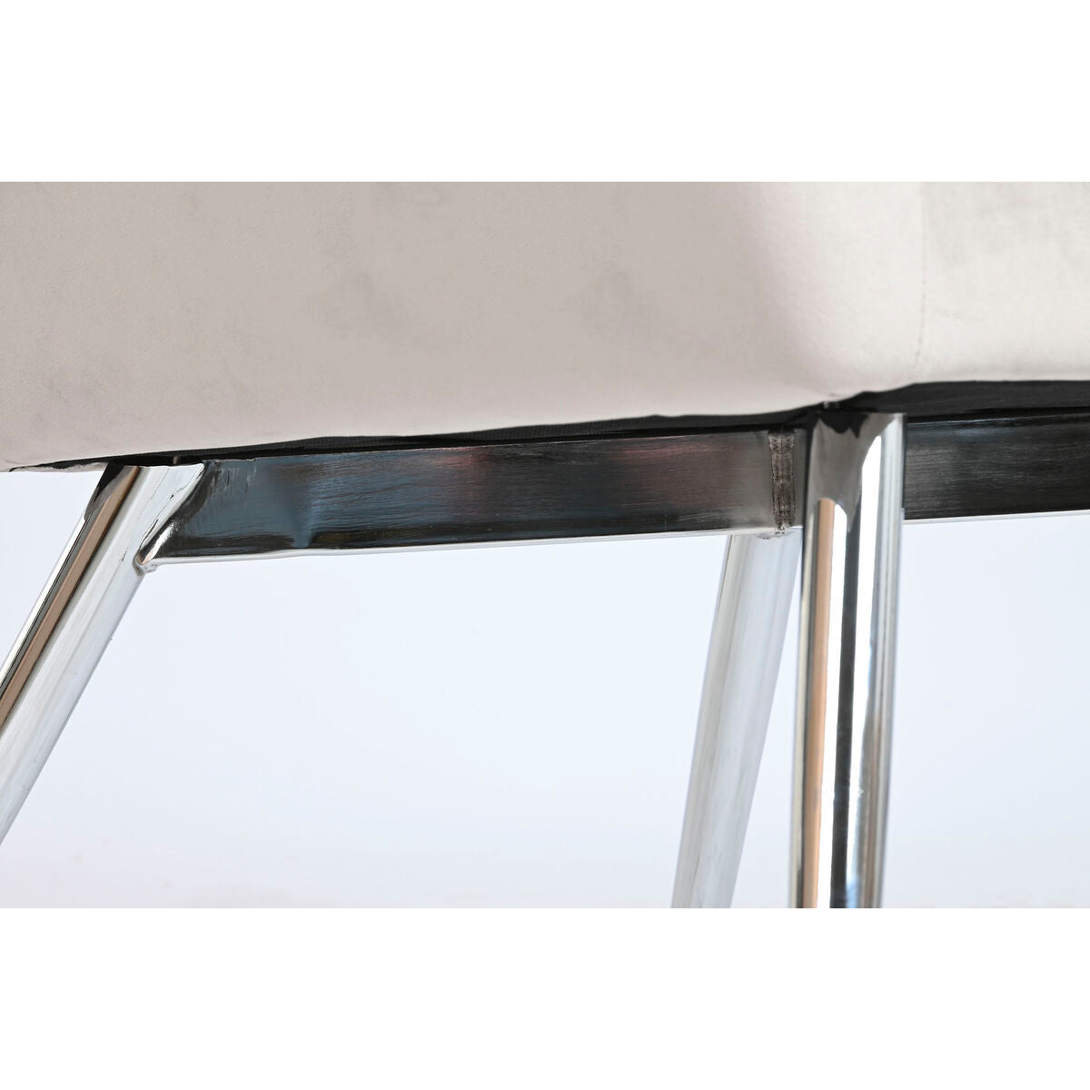 Armchair Home ESPRIT Grey Cream Golden Silver Polyester Metal 74 x 74 x 90 cm 74 x 67 x 90 cm