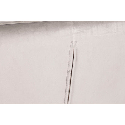 Armchair Home ESPRIT Grey Cream Golden Silver Polyester Metal 74 x 74 x 90 cm 74 x 67 x 90 cm