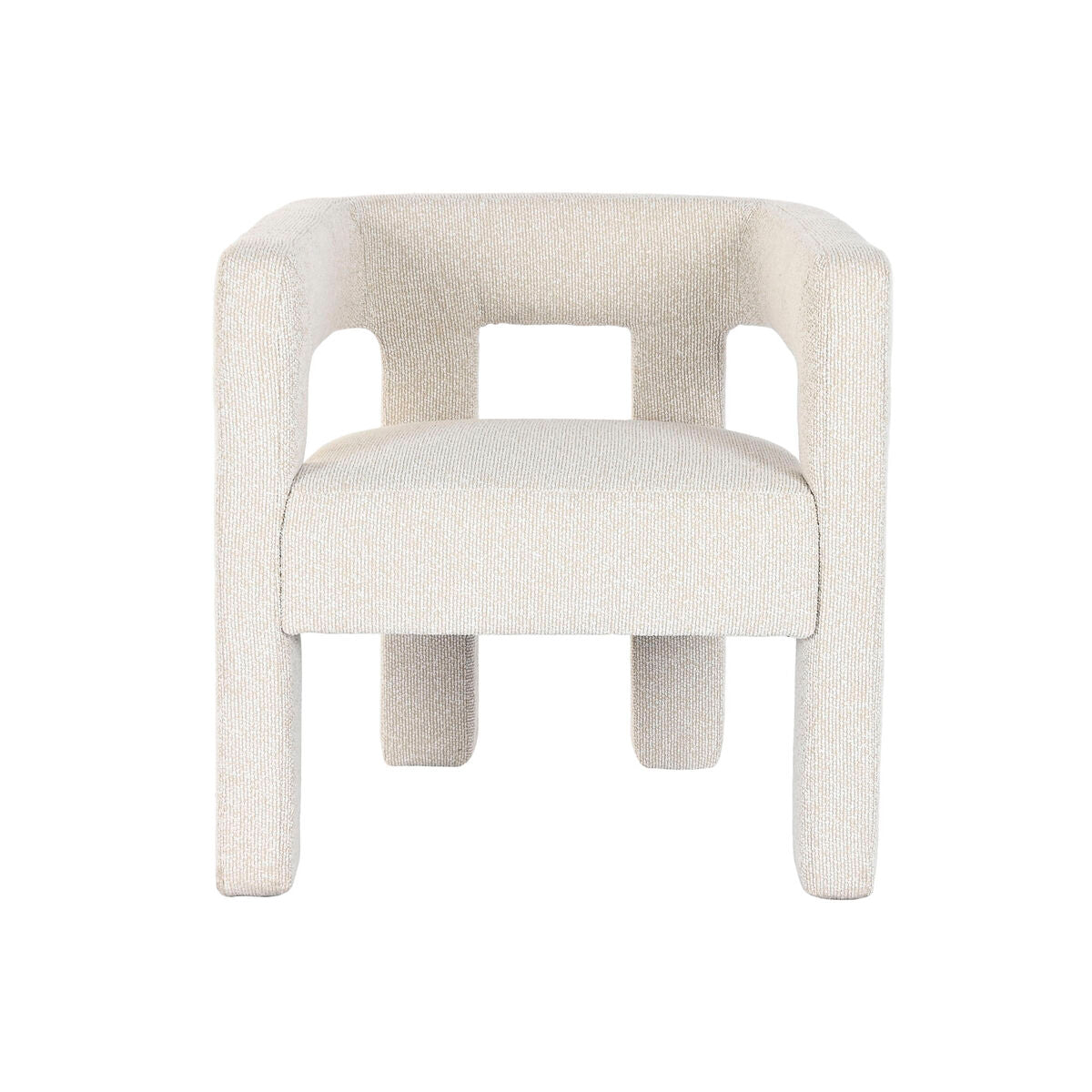 Armchair Home ESPRIT White Polyester Wood 67 X 61,5 X 67,5 CM