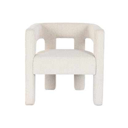 Armchair Home ESPRIT White Polyester Wood 67 X 61,5 X 67,5 CM
