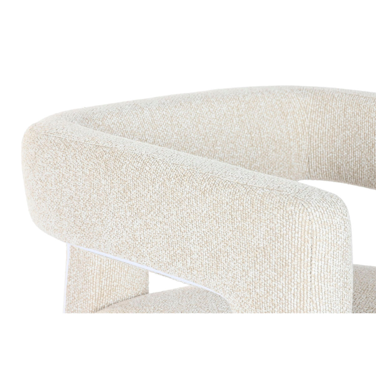 Armchair Home ESPRIT White Polyester Wood 67 X 61,5 X 67,5 CM