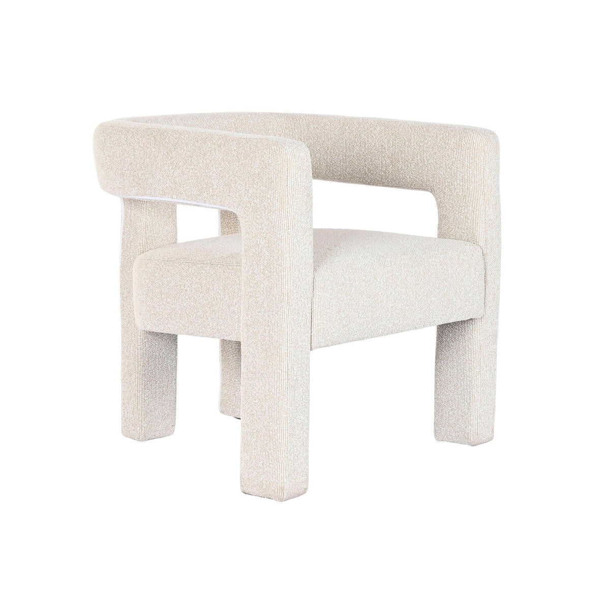 Armchair Home ESPRIT White Polyester Wood 67 X 61,5 X 67,5 CM