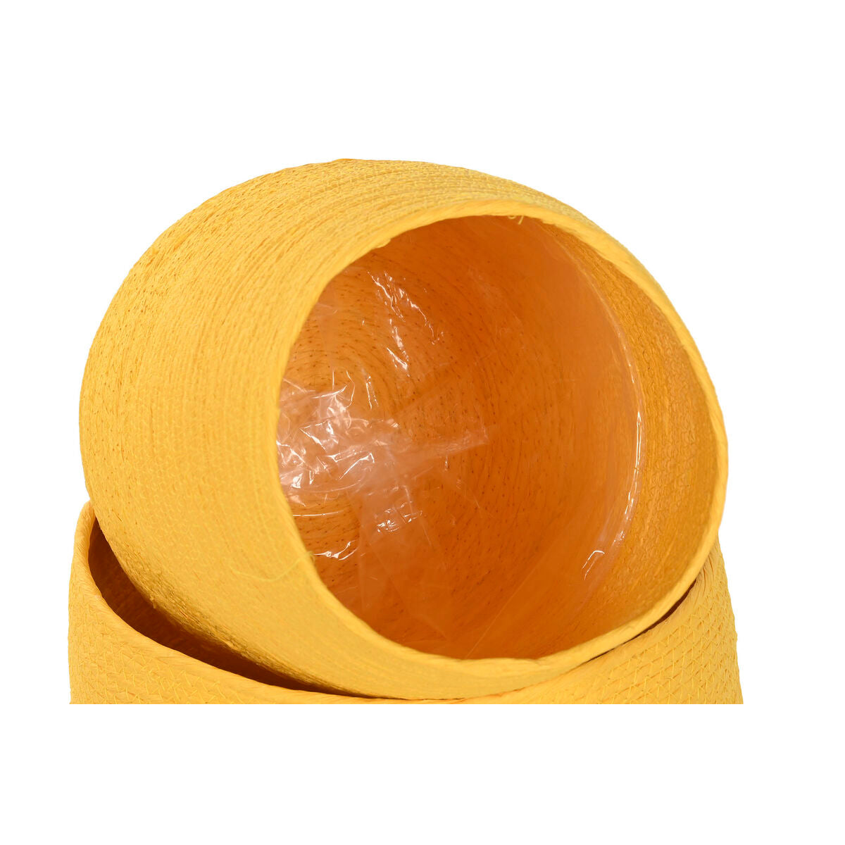 Planter Home ESPRIT Yellow Fibre Urban 30 x 30 x 60 cm (3 Pieces)