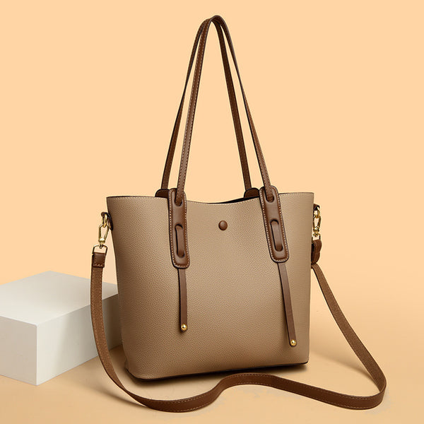 PU Leather Commuter Tote Bag