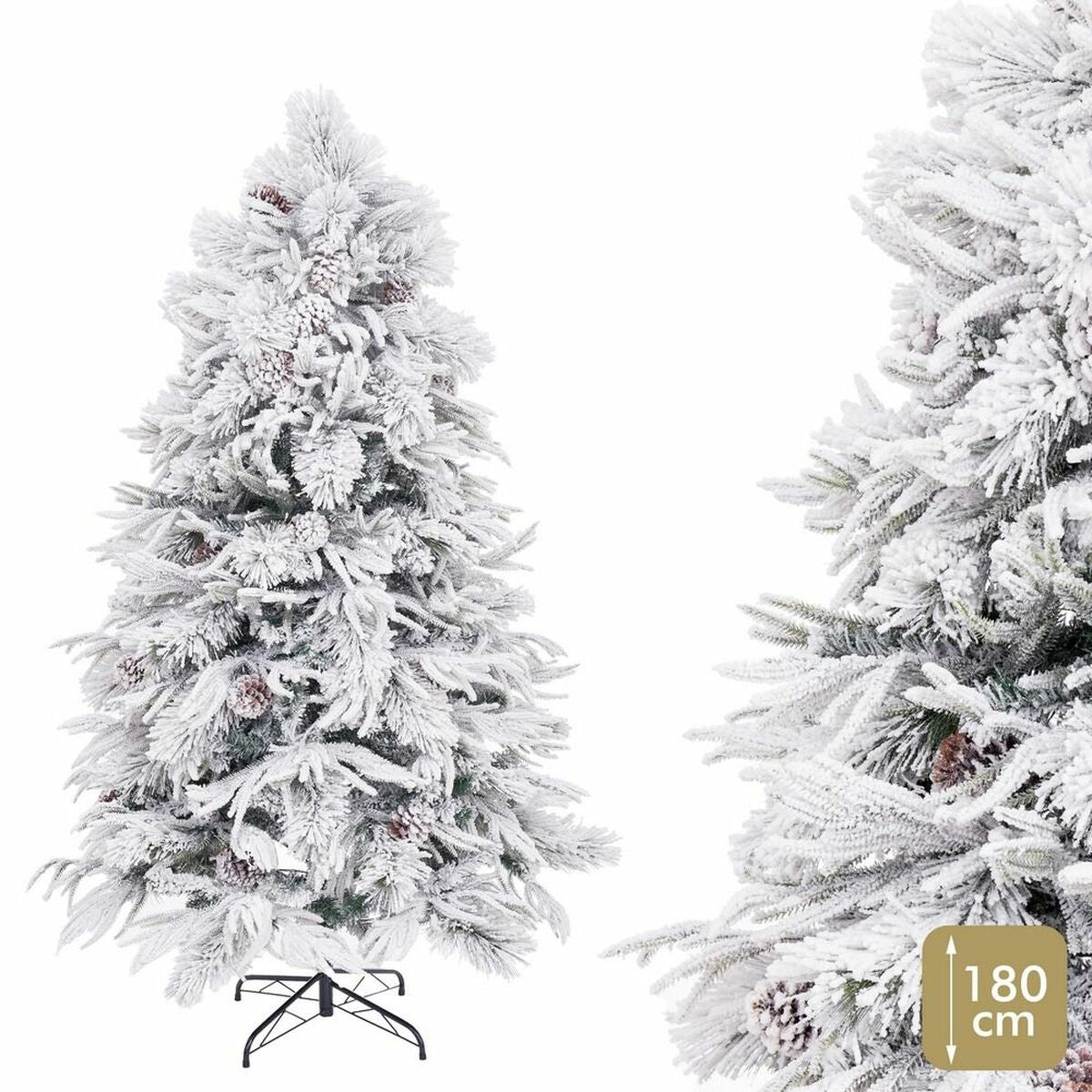 Christmas Tree PVC Polyethylene Pineapples Snowfall 80 x 80 x 180 cm