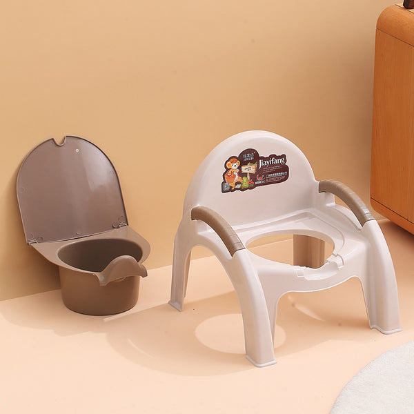 Children's Plastic Toilet with Backrest
