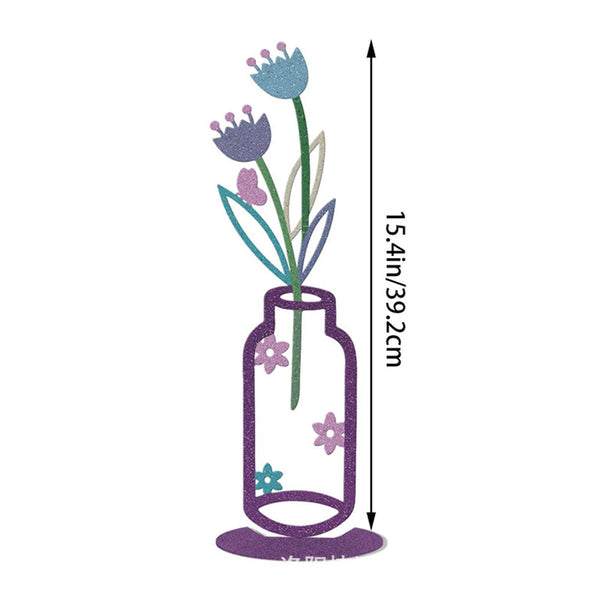 Decorative Iron Vase Wall Art