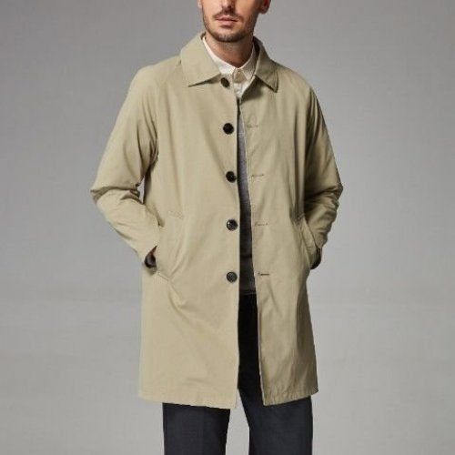 Men's Mid-Length Casual Trench Coat
