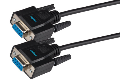Câble nul modem RS232 série Maplin Premium femelle 9 broches - Noir, 3 m