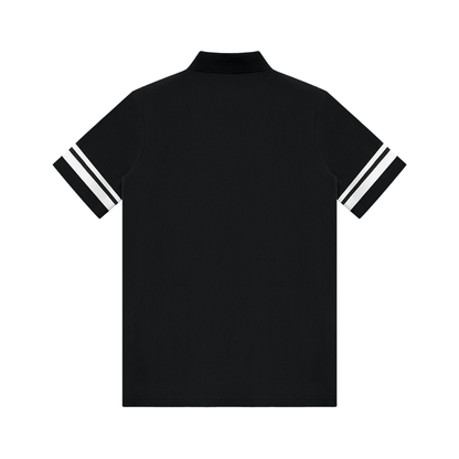 Women's Striped Color Block Polo Dress 210GSM