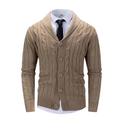 Cable-Knit Sweater Mens And Womens Slim-Fit