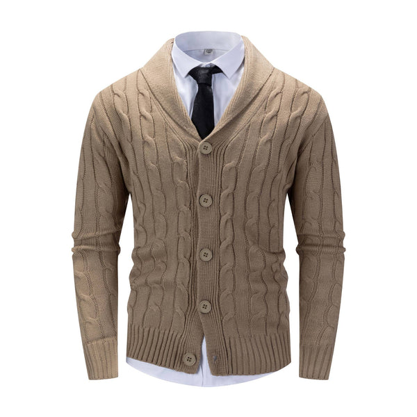Cable-Knit Sweater Mens And Womens Slim-Fit