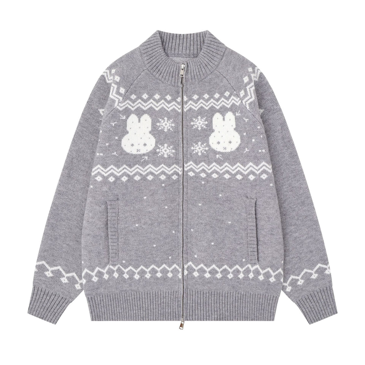 Rabbit Snowflake Knit Cardigan