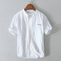 Stripes Short Sleeve Embroidered Shirt