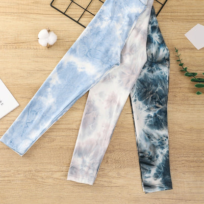 Girl's Leisure Tie-dyed Leggings